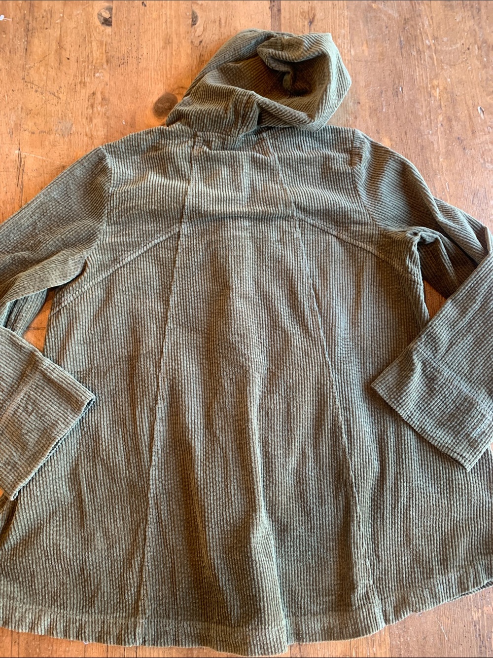 Habitat Olive Green Corduroy Hooded Coat - Picture 10 of 16